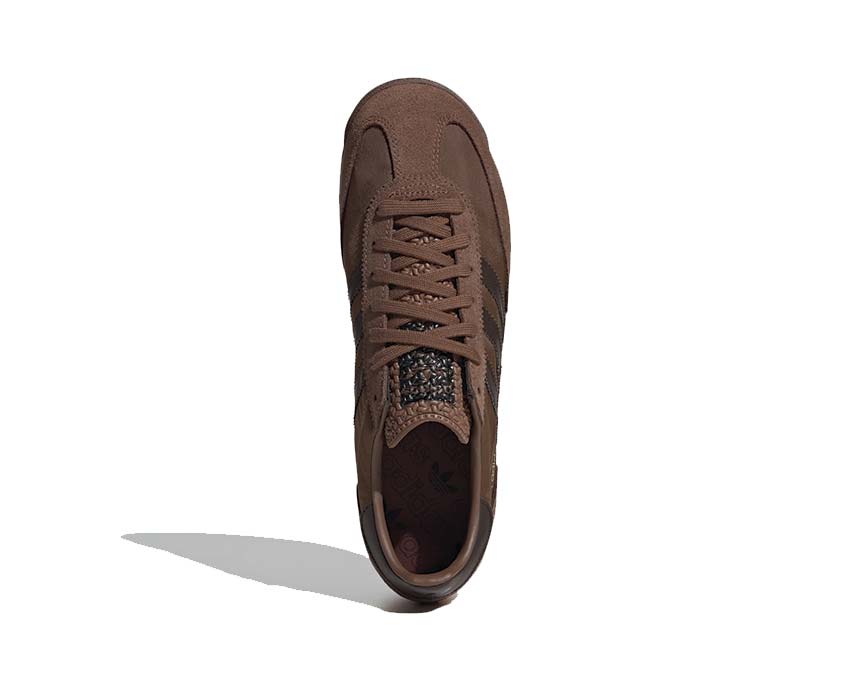 Adidas SL 72 RS W Dark Brown detail — Preloved Brown suede upper with overlays