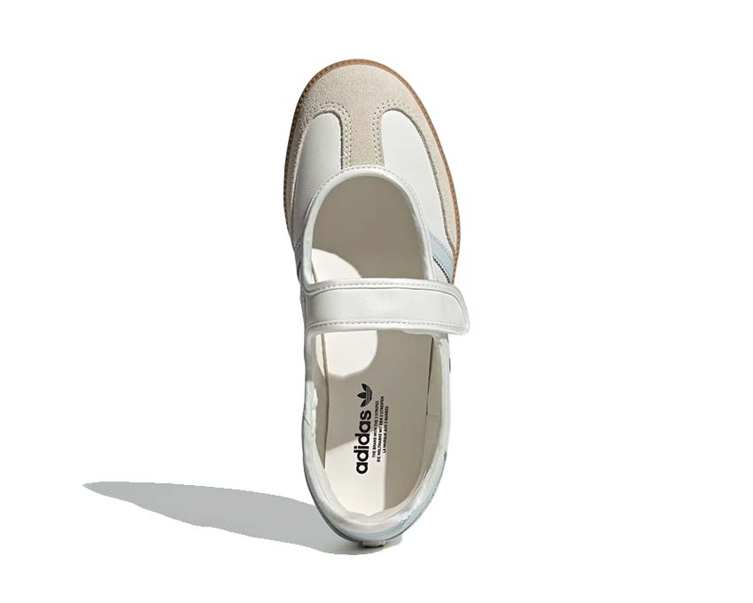 Adidas Samba Jane Cloud White — rear view elegant Gum heel counter