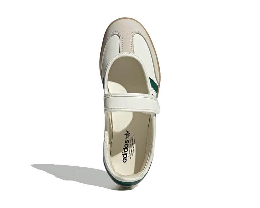 Adidas Samba Jane W Chalk White vue arrière — contrefort cuir blanc