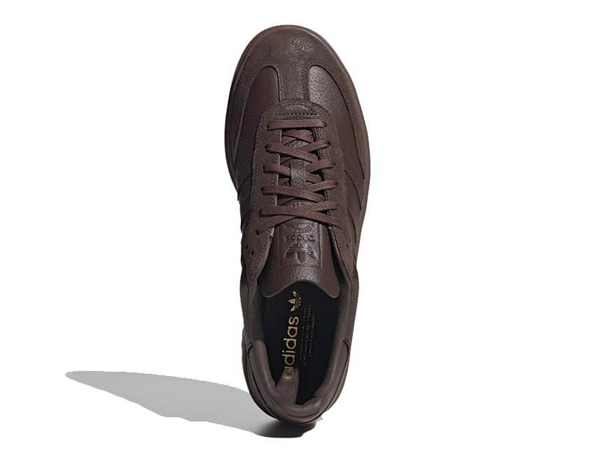 Adidas Samba LX Freizeit Brown vue arrière — contrefort cuir grainé marron