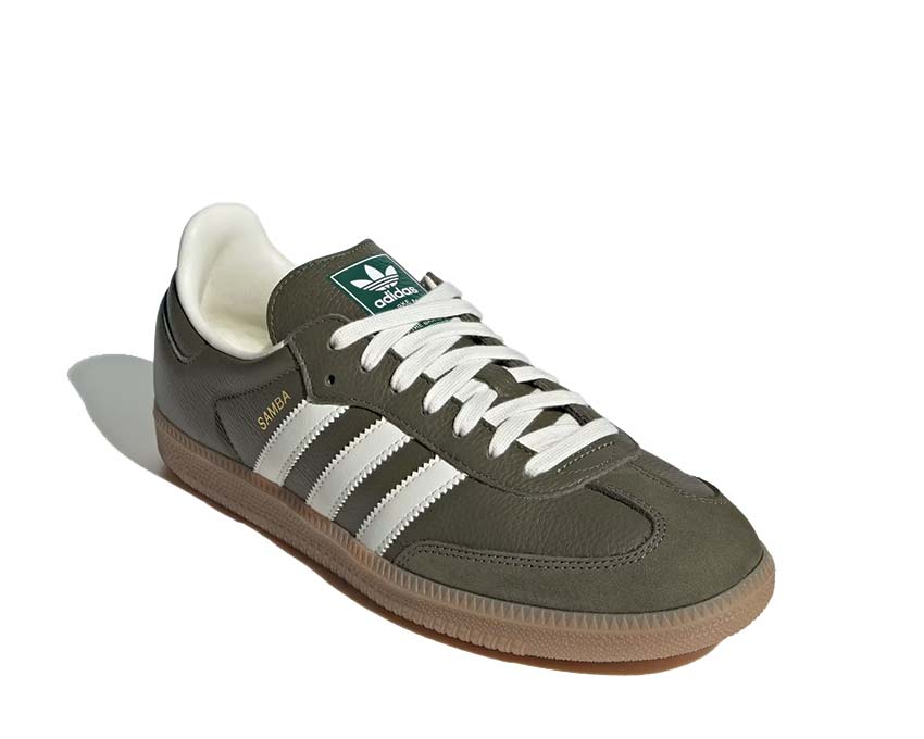 Adidas Samba OG Dark Khaki semelle — gomme plate signature