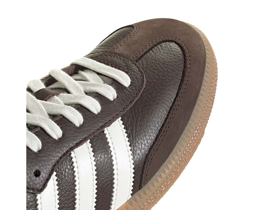 Adidas Samba OG Dark Brown vue latérale — profil court indoor iconique