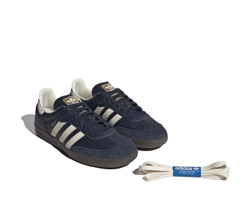 Adidas Samba OG Night Navy suela — goma gum beige natural