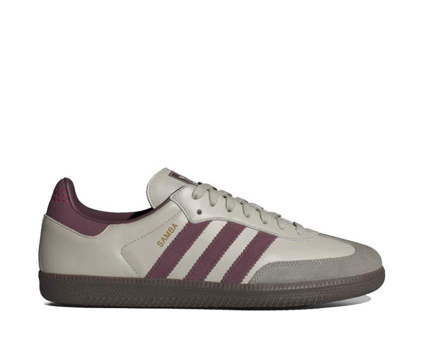 Adidas Samba OG Putty Grey Maroon — sneaker homme cuir semelle gomme vintage