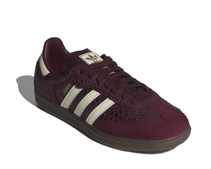 Adidas Samba OG W Maroon semelle — semelle gomme caoutchouc naturel