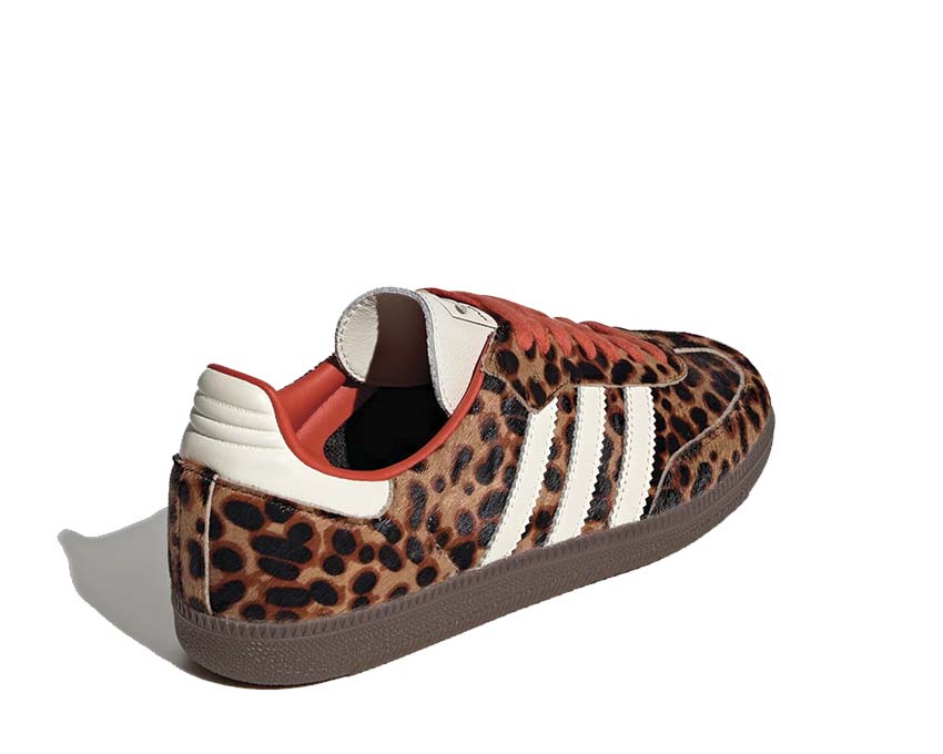 Adidas Samba OG W Leopard détail — empiècements cuir et imprimé