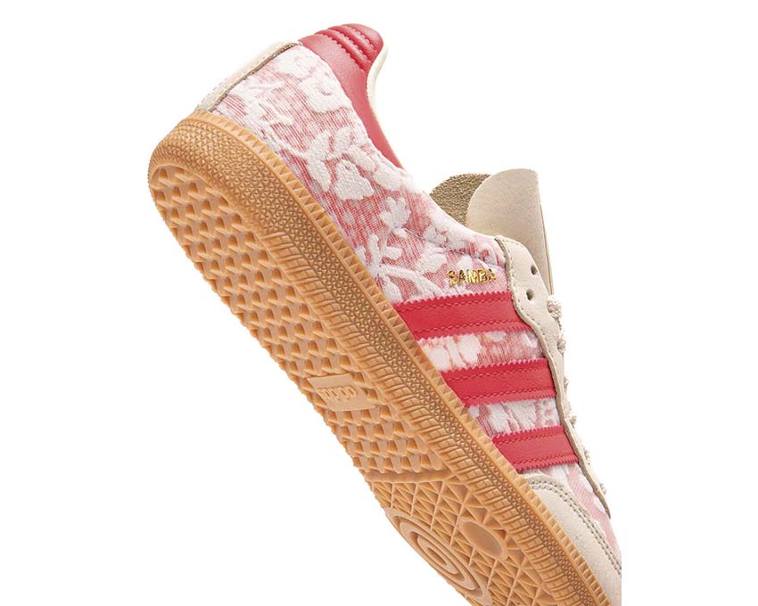 Adidas Samba OG Liberty London vue latérale — motif fleuri imprimé sur cuir