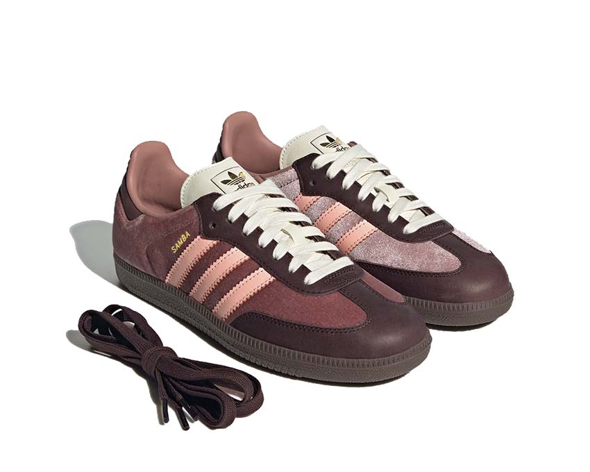 Adidas Samba OG W Warm Clay vue latérale — profil iconique à bande T-toe