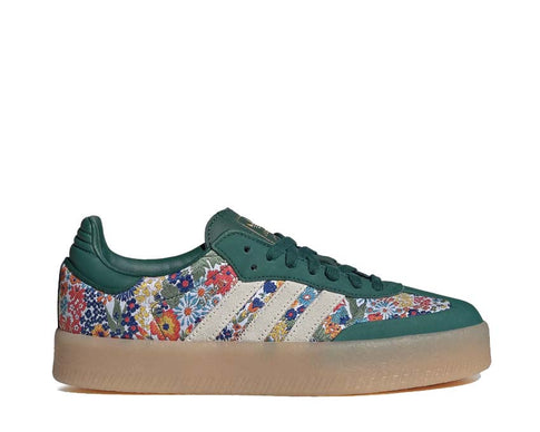 Adidas Samba X Liberty London Clear Sky — sneaker femme motif floral bleu ciel