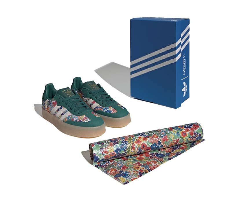 Adidas Samba X Liberty London Clear Sky semelle — semelle Samba caoutchouc classique