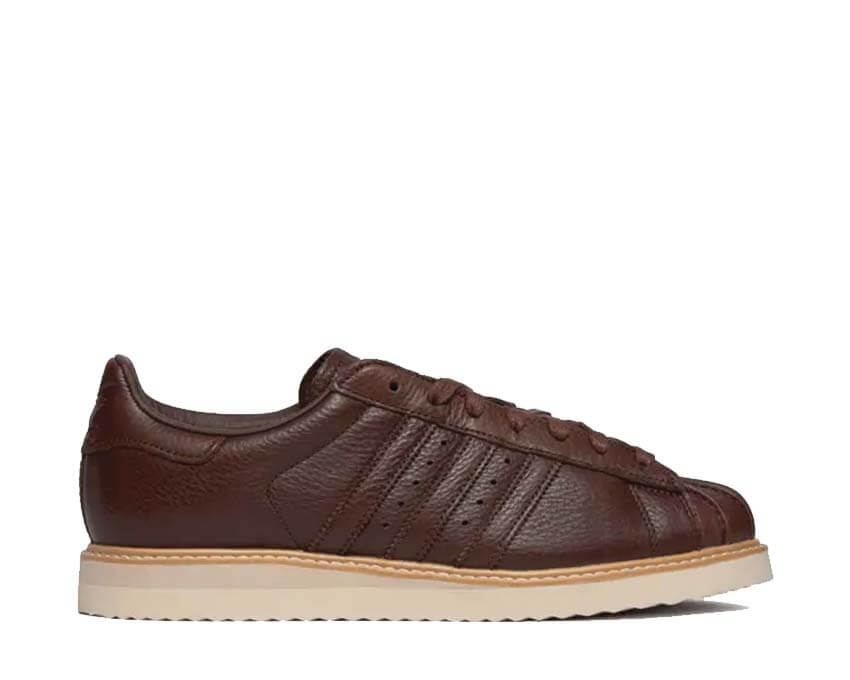 Adidas Superstar Lux Brown — sneaker femme cuir marron luxe shell toe