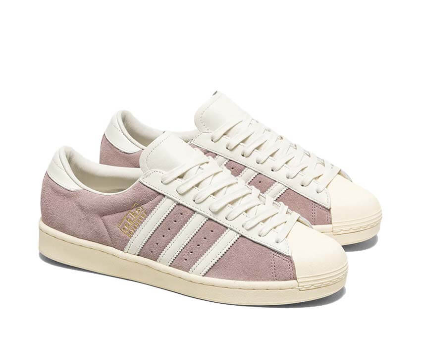 Adidas Superstar Vintage Vanilla vue latérale — tige cuir crème shell toe vintage