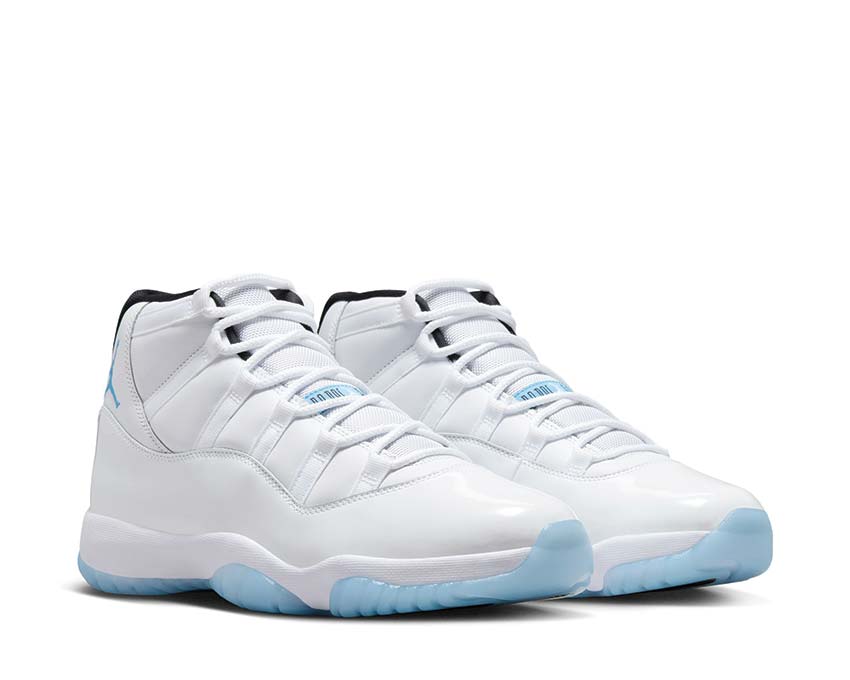Jordan Air Jordan 11 Retro Legend Blue White Legend Blue Black vue latérale — cuir verni