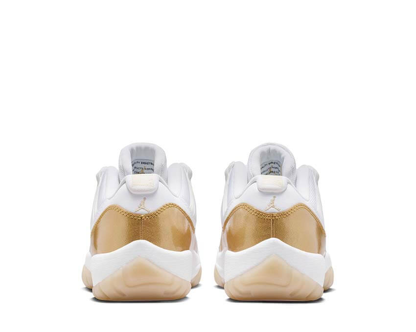 Air Jordan 11 Retro Low W Mother's Day détail — cuir verni blanc floral
