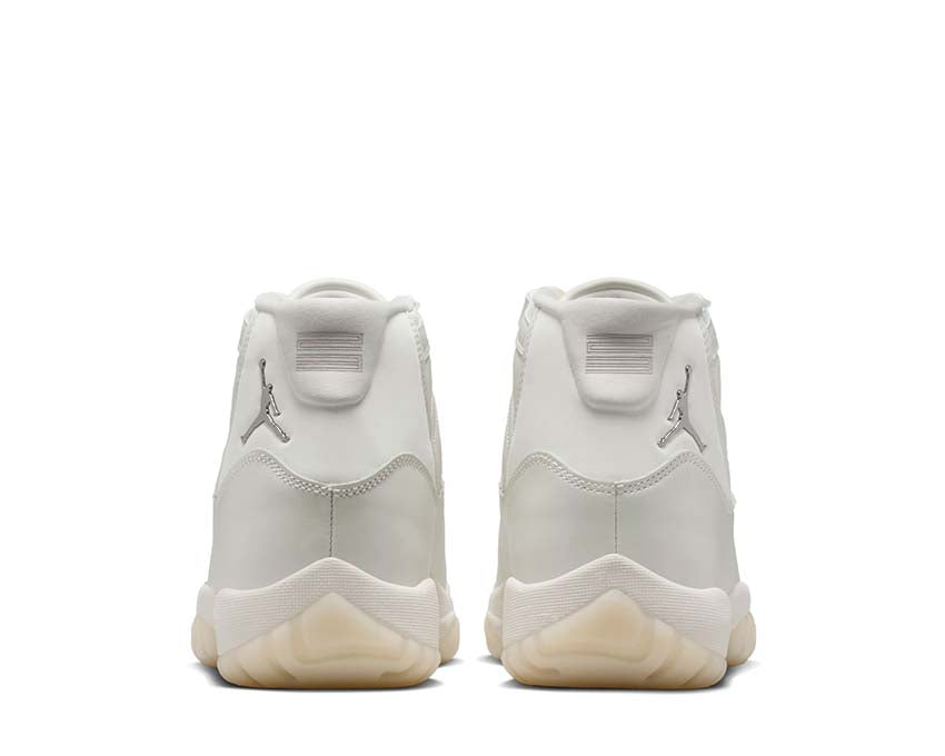 Air Jordan 11 Retro W Pearl white — back view women's iconic patent leather Pearl Jordan 11