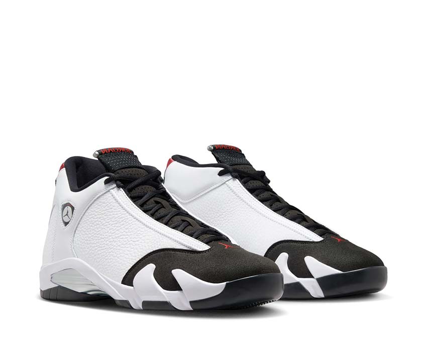 Air Jordan 14 Retro Black Toe White semelle — semelle Air visible Jordan 14