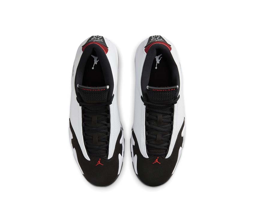 Air Jordan 14 Retro Black Toe White — vue avant unisexe Jordan 14