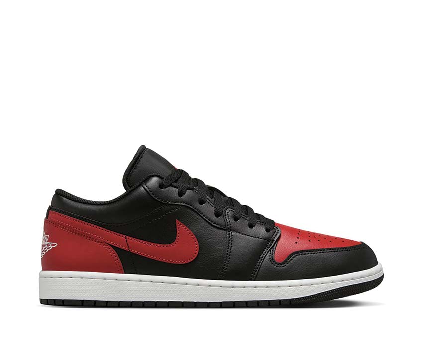 Jordan Air Jordan 1 Low Bred Black Varsity Red Summit White — sneaker hombre low-top rojo negro