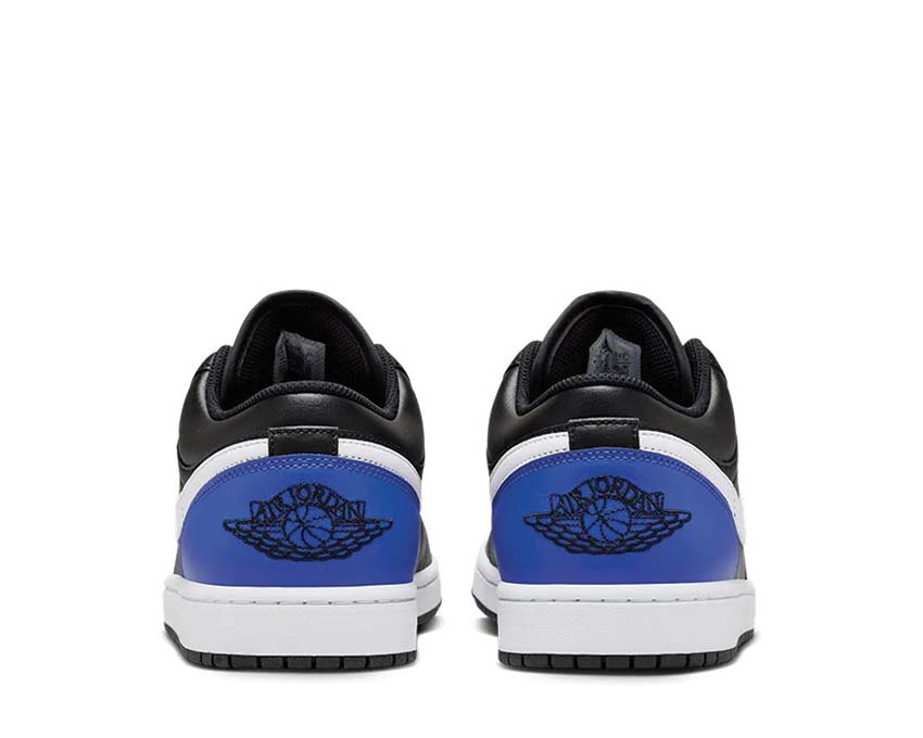 Jordan Air Jordan 1 Low Black White Game Royal semelle — caoutchouc vulcanisé