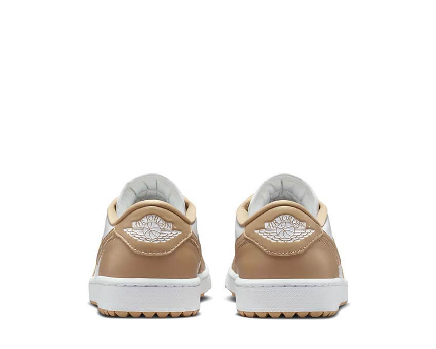Air Jordan 1 Low G Linen détail — cuir lin naturel Jordan 1 Low Golf
