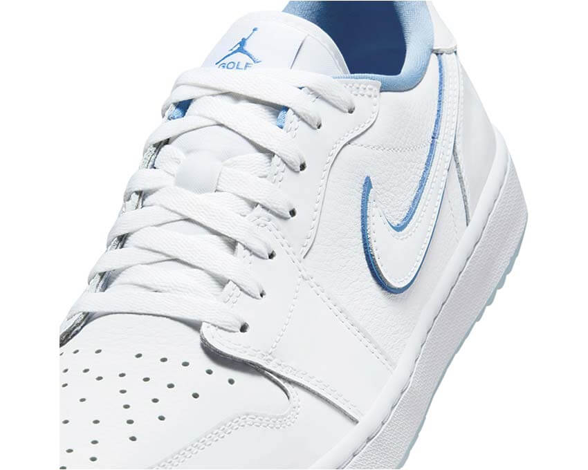 Air Jordan 1 Low Golf Legend Blue vue latérale — semelle sport golf streetwear