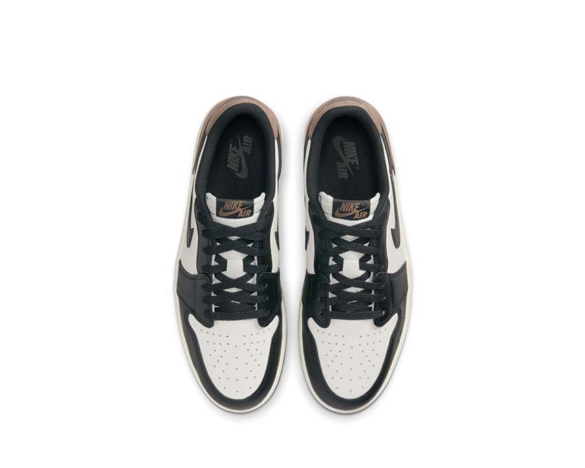 Jordan Air Jordan 1 Low OG Mocha detail — mocha chocolate leather upper