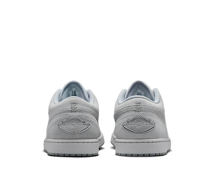 Air Jordan 1 Low SE Craft Wolf Grey arrière — talon Jumpman retro basketball homme