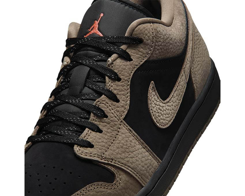 Air Jordan 1 Low SE Olive Grey vue latérale — sneaker olive gris retro basketball