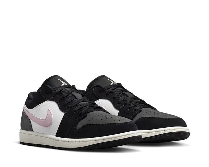 Air Jordan 1 Low SE Noir Gris dessus — cuir noir gris OG basketball Jordan