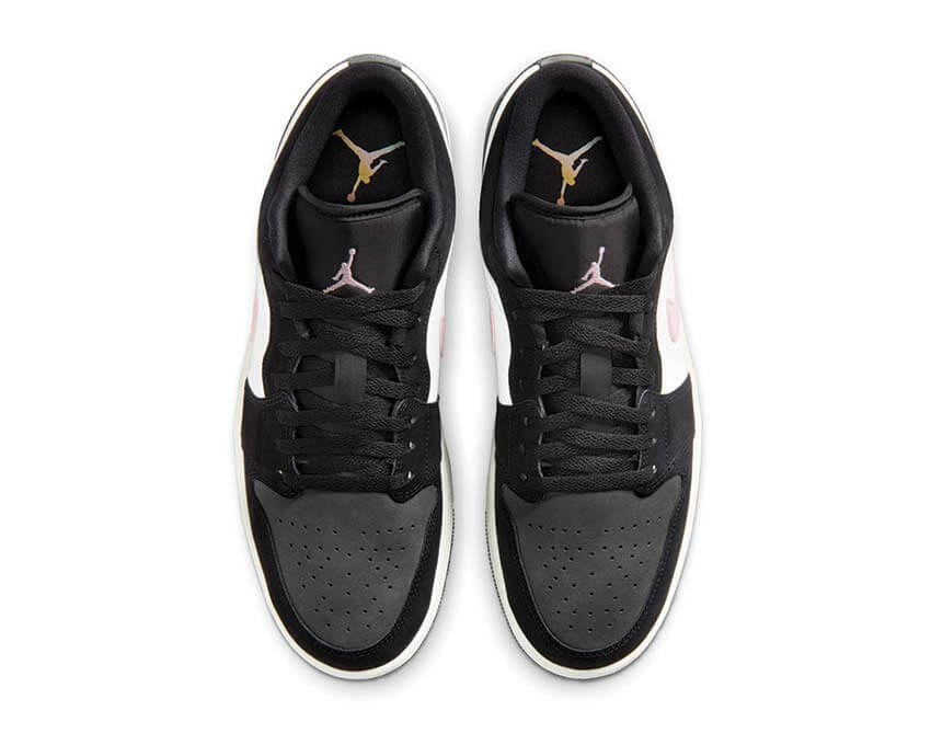 Air Jordan 1 Low SE Noir Gris semelle — caoutchouc sport basketball sneaker homme