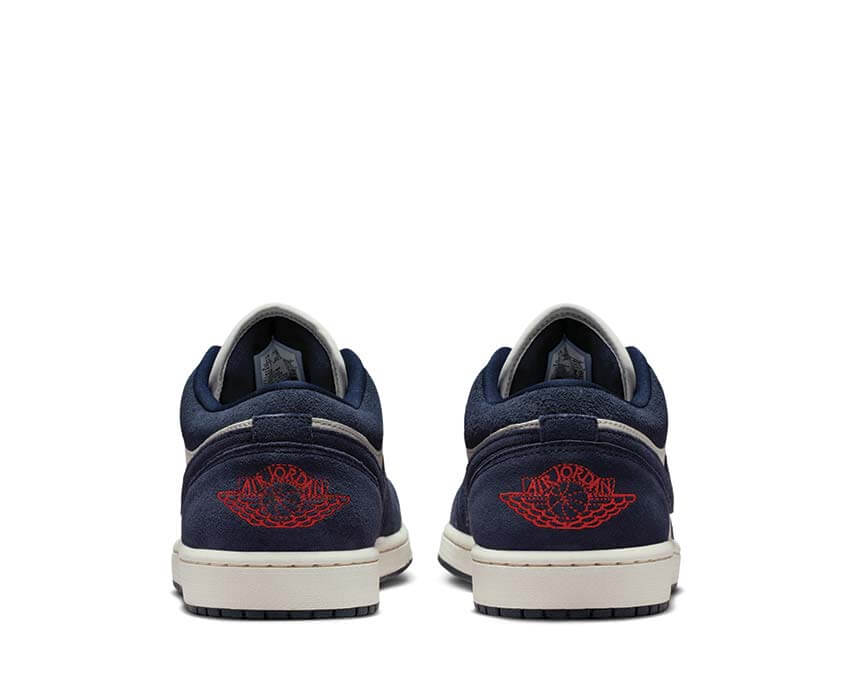 Air Jordan 1 Low SE Obsidian arrière — talon Jumpman retro basketball homme
