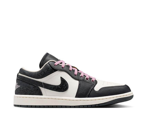 Air Jordan 1 Low SE W Iced Carmine Schwarz — Damen Carmine Basketball Kultur Sneaker