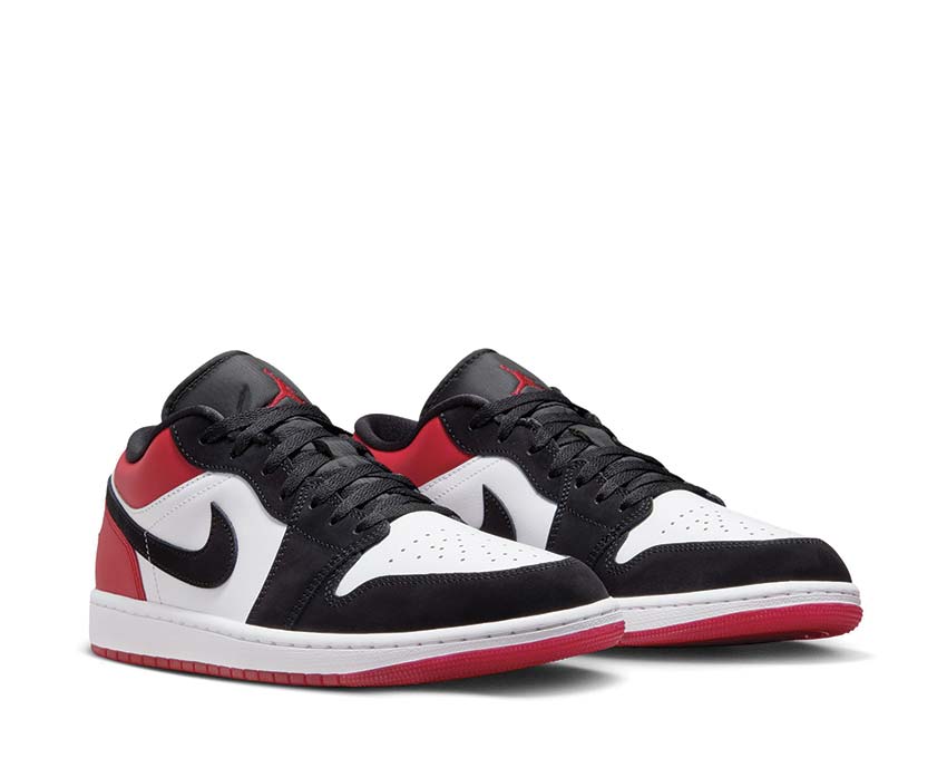 Air Jordan 1 Low SE White Black Red top — white red leather OG basketball