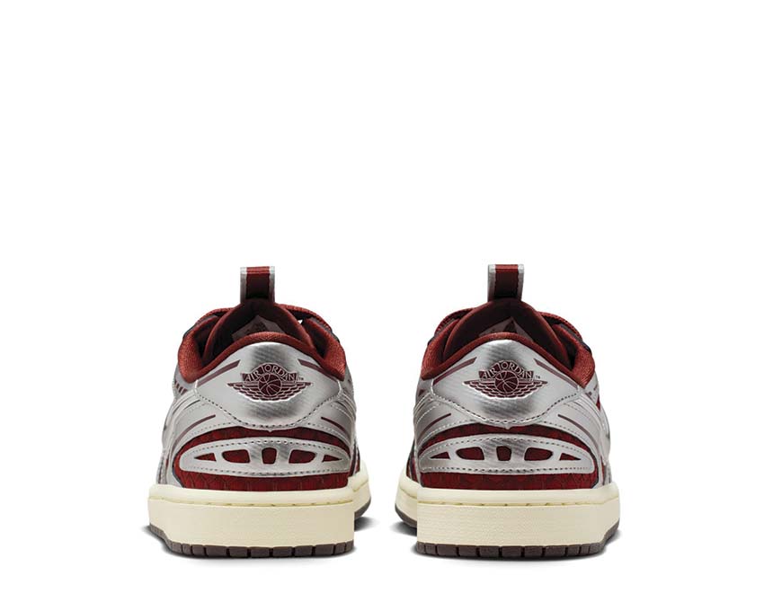Air Jordan 1 Method of Made Low V3 Rouge Équipe détail — tige cuir basketball culture