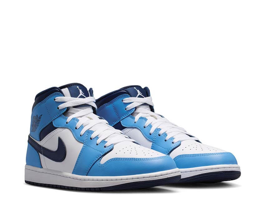 Air Jordan 1 Mid University Blue semelle — basket mi-haute homme basketball iconic