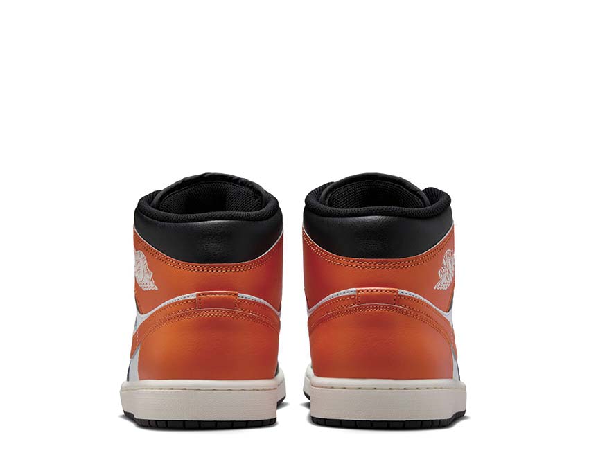 Air Jordan 1 Mid Starfish Orange détail — tige cuir basketball culture hype