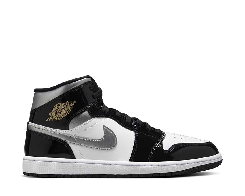 Jordan Air Jordan 1 Mid SE Black Metallic Silver White — sneaker homme mid SE