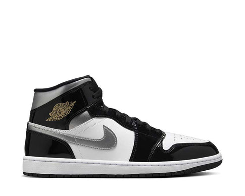 Jordan Air Jordan 1 Mid SE Black Metallic Silver White — sneaker homme mid SE