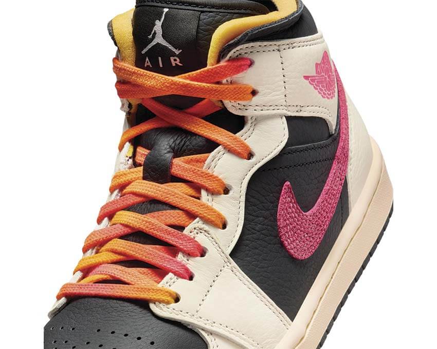 Air Jordan 1 Mid SE Edge W Flight Club Seitenansicht — Damen retro Basketball Sneaker