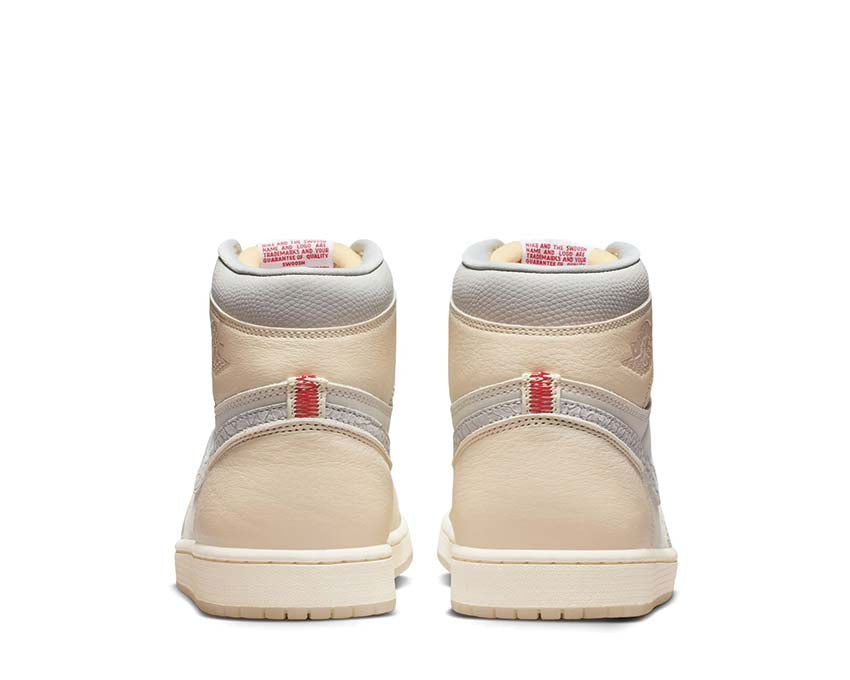 Air Jordan 1 Retro High OG Sail détail — cuir pleine fleur blanc sail Jordan 1