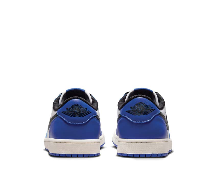 Air Jordan 1 Retro Low OG Game Royal détail — tige cuir royal bleu blanc