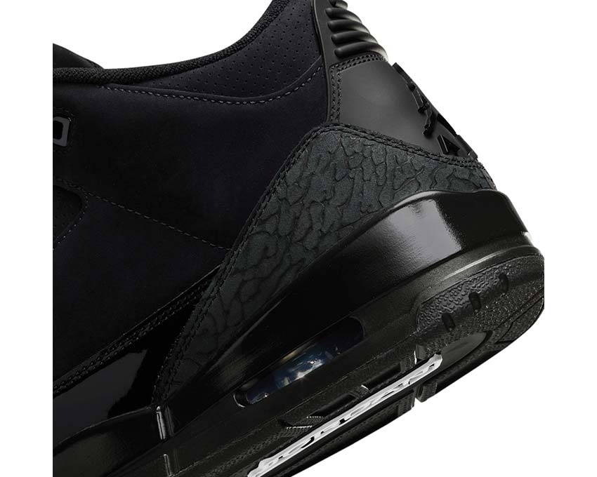 Jordan Air Jordan 3 Retro Black Cat side view — black leather and mesh
