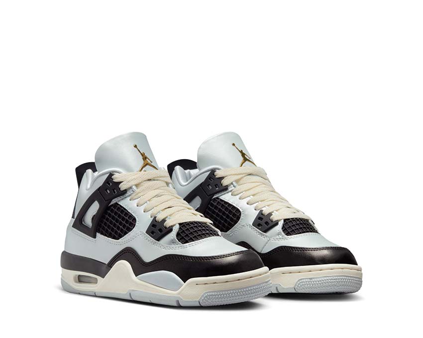 Air Jordan 4 Retro GS Pure Platinum Gold suela — Air visible Jordan 4 GS