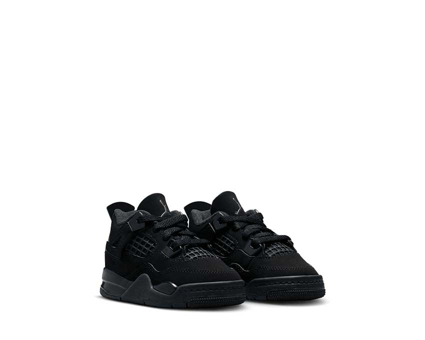 Air Jordan 4 Retro OG TD Black Cat semelle — Air visible Jordan 4 noir mat