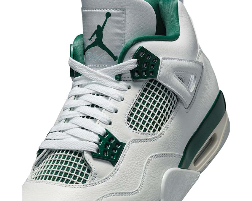Jordan Air Jordan 4 Retro Oxidized Green vue latérale — mesh et cuir