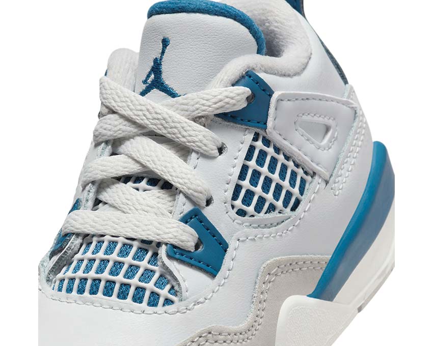 Air Jordan 4 Retro TD Industrial Blue vue latérale — mesh bleu industriel TD