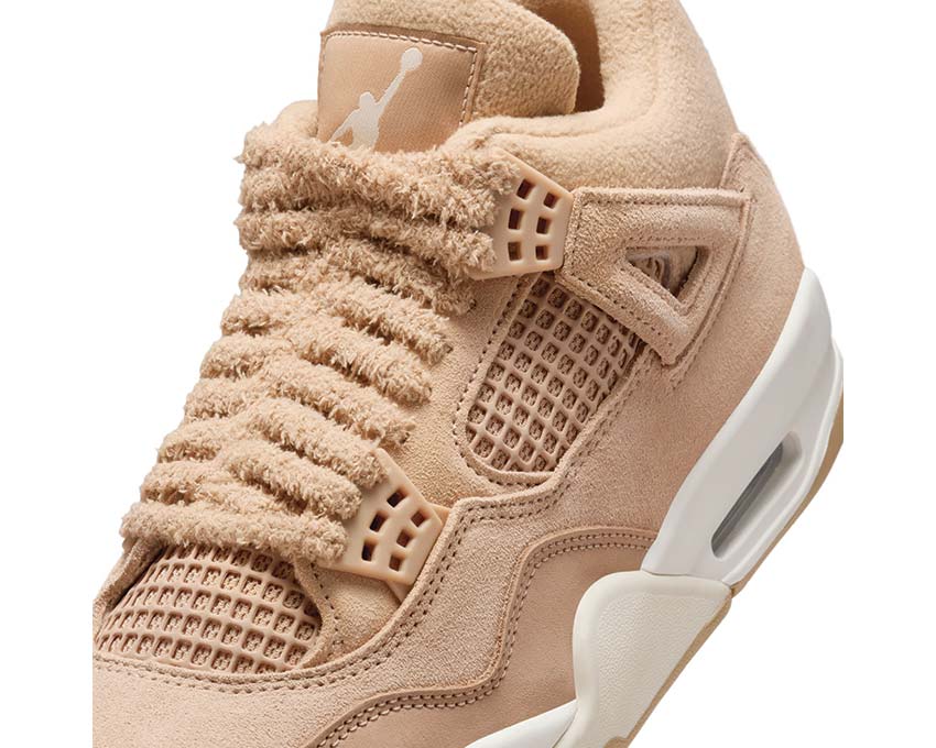 Air Jordan 4 Retro W Cozy vue latérale — mesh beige Jordan 4 femme