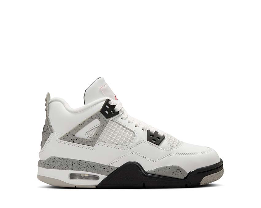 Air Jordan 4 Retro White Cement GS — zapatilla niño blanco cemento Fire Red