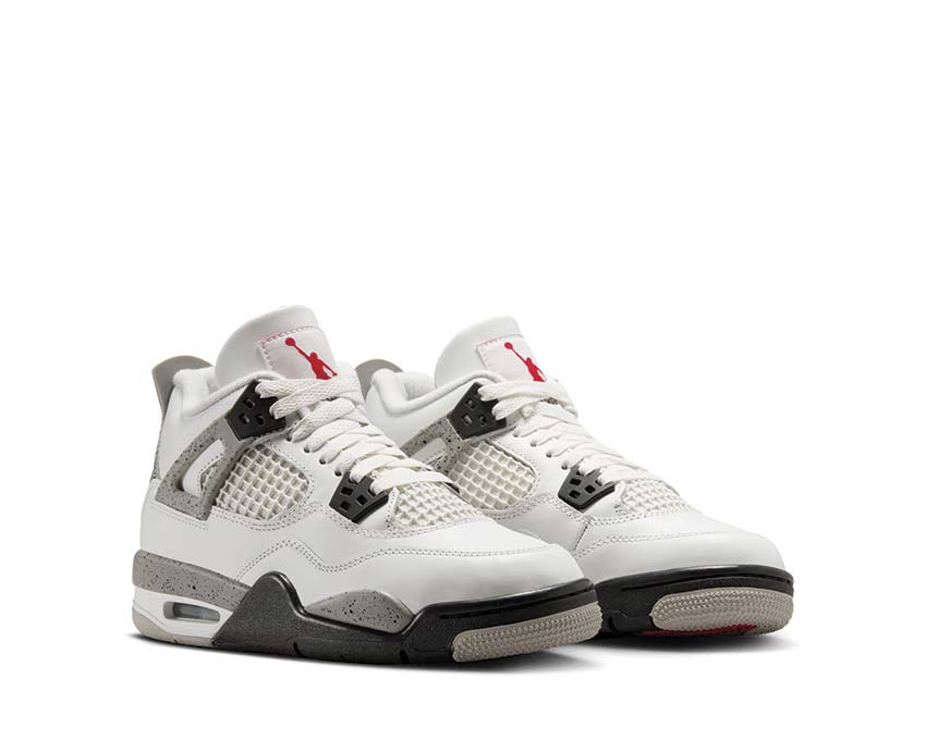 Air Jordan 4 Retro White Cement GS suela — amortiguación Air visible cemento gris Jordan 4