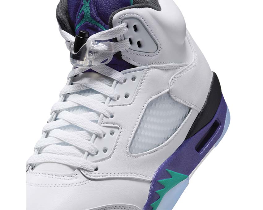 Air Jordan 5 Retro OG Grape coloris raisin — vue latérale mesh et cuir blanc